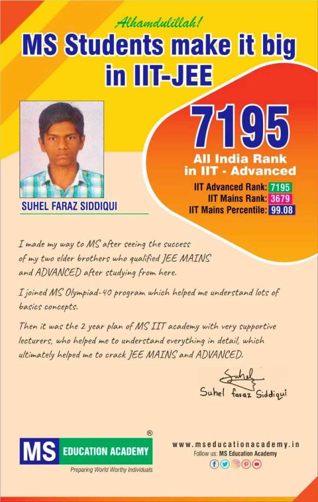 Suhel Faraz Siddiqui Rank 7195