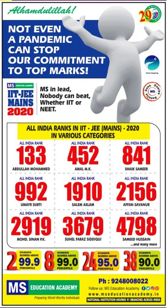 IIT JEE RESULT 2020
