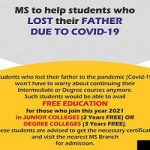 MS Support to students during pandemic