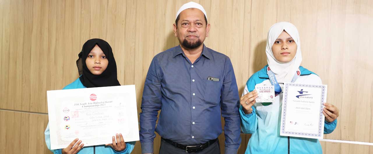 MS Creative School Karate Champions, Dr. Moazzam Hussain Senior Director MS Education Academy